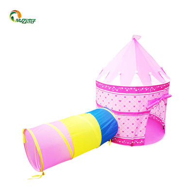 3pc Boys and girls'Princess tent combined tunnel connecting indoor and outdoor polyester breathable fabric play tent for children Z-001